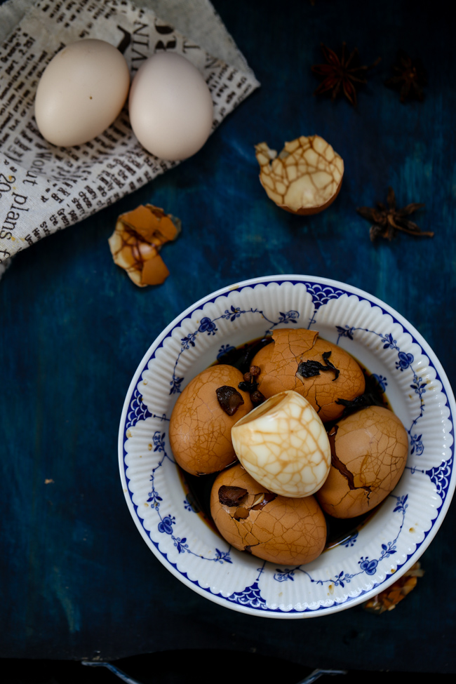 Tea Eggs Marbled Eggs China Sichuan Food