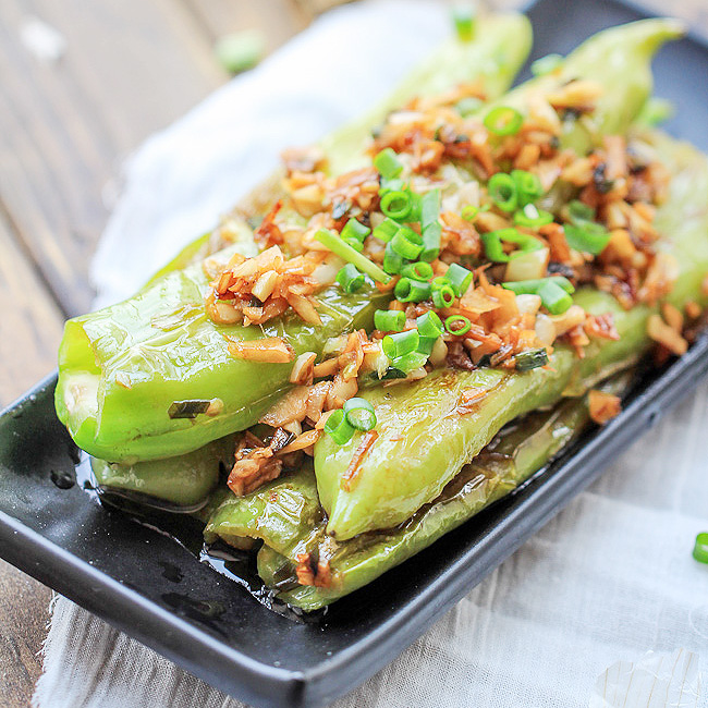 Chinese Sautéed Green PeppersTiger Skin Pepper China Sichuan Food