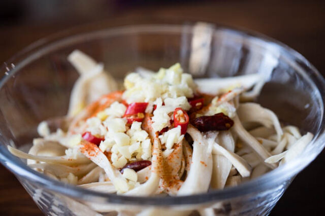 King Oyster Mushroom Salad China Sichuan Food