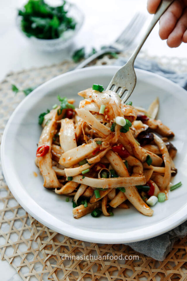 King Oyster Mushroom Salad China Sichuan Food