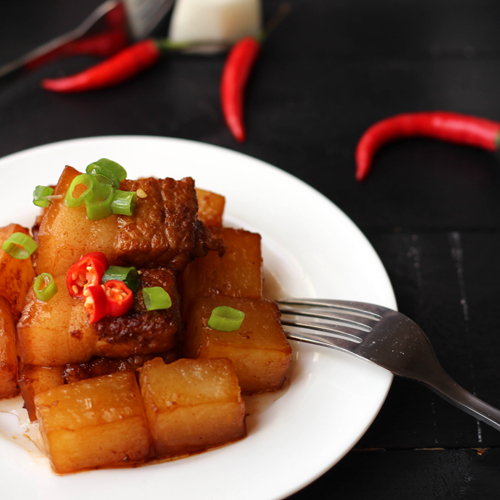 Braised Pork With White Radish  China Sichuan Food