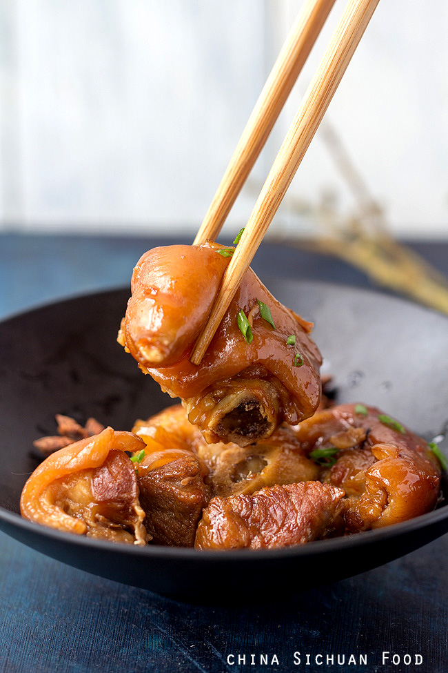 How long to cook pig tails in a pressure cooker Red Braised Pig Trotter China Sichuan Food