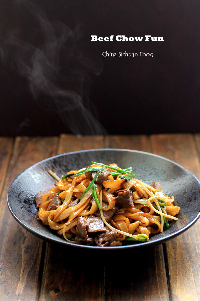 Beef Chow Fun Noodles(Pan-Fried Ho Fun) - China Sichuan Food