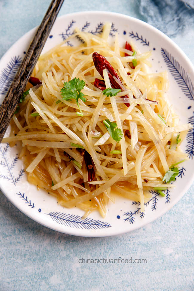 Spicy and Sour Shredded Potato - China Sichuan Food