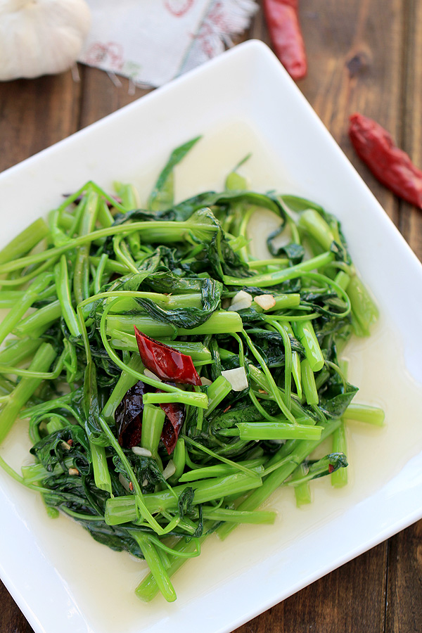 Chinese Water Spinach Stir Fry | China Sichuan Food