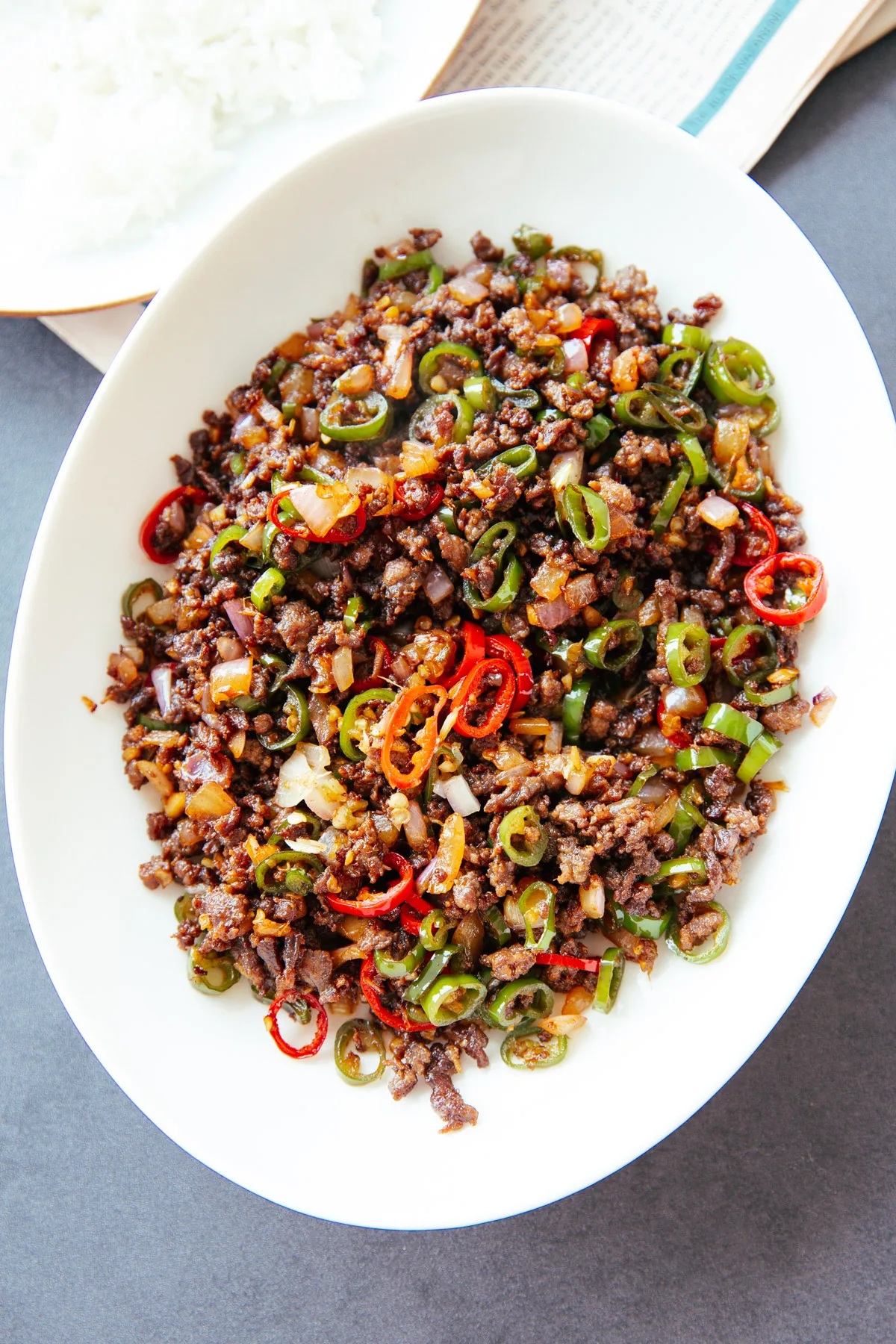 spicy minced beef stir fry | chinasichuanfood.com