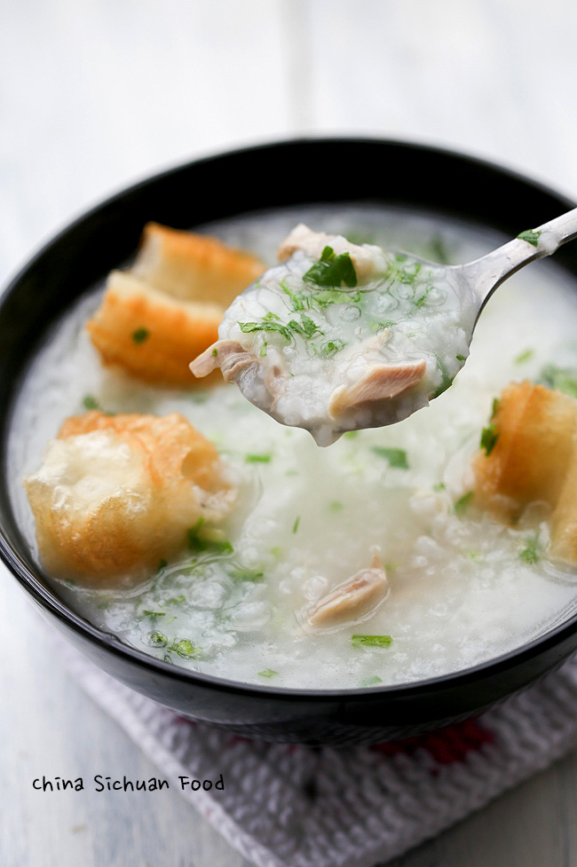 Chinese Chicken Congee - China Sichuan Food