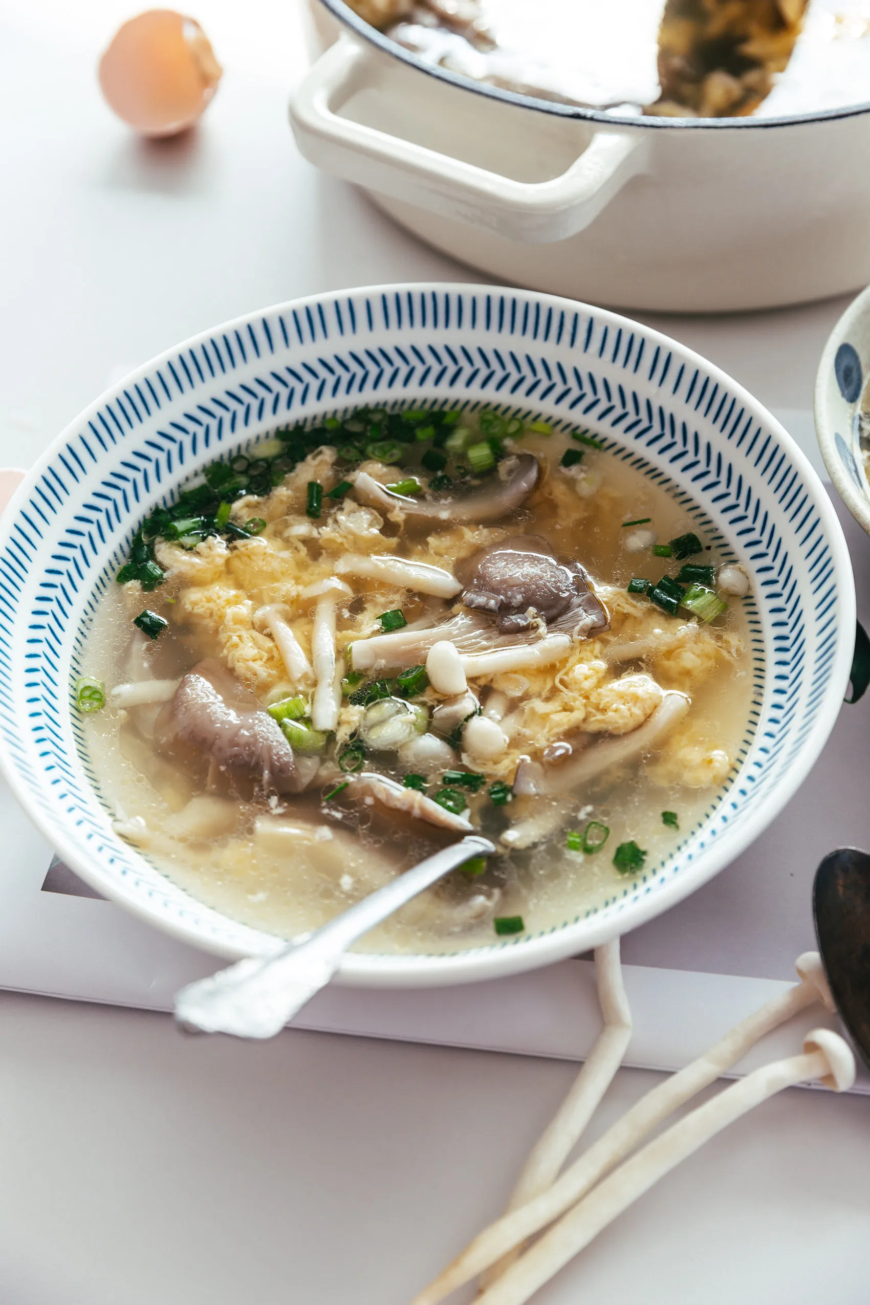 mushroom egg drop soup | chinasichuanfood.com