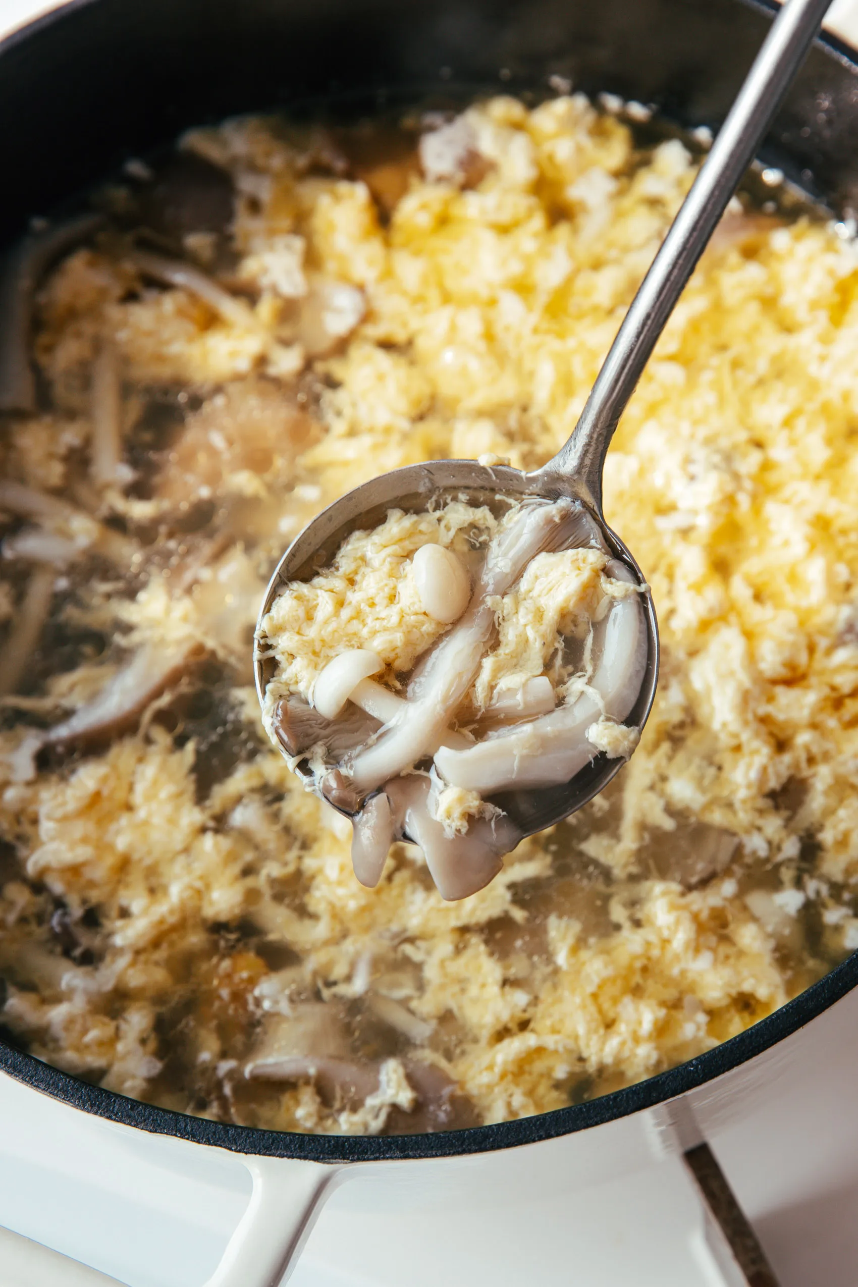 mushroom egg drop soup | chinasichuanfood.com