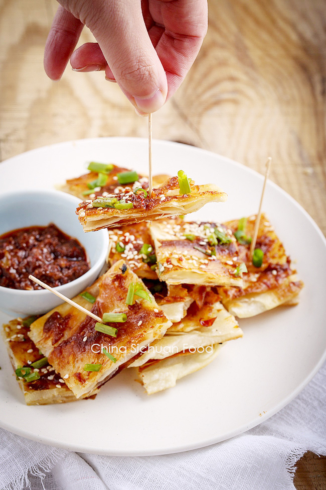 Spiced Multi layer Chinese Pancake China Sichuan Food