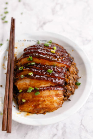 Mei Cai Kou Rou (Steamed Pork with Preserved Mustard) - China Sichuan Food