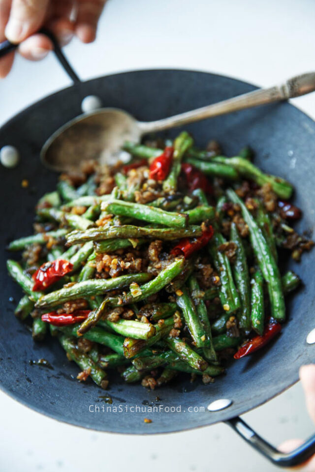 Szechuan Dry Fried Green Beans Simplified Version China Sichuan Food