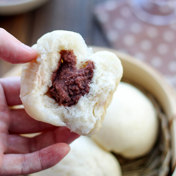 Homemade Red Bean Buns (Dou Bao) - China Sichuan Food