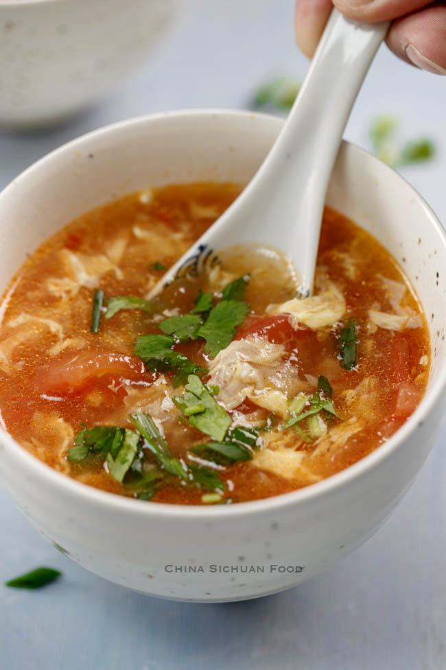 Tomato Egg Drop Soup-The Best Ever - China Sichuan Food