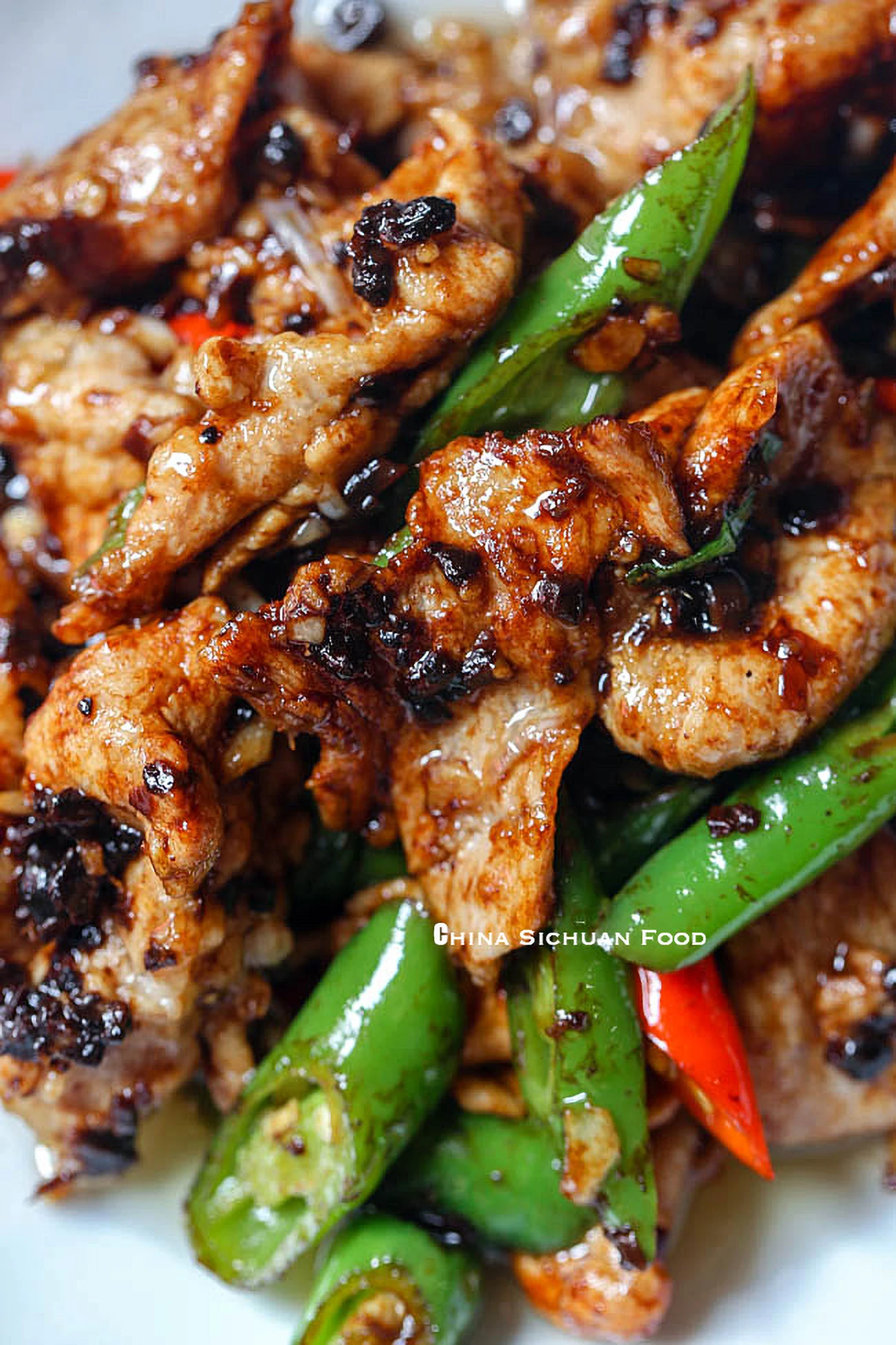 Pork Stir Fry with Black Bean Sauce|chinasichuanfood.com