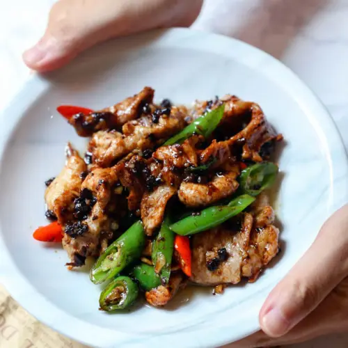 Pork Stir Fry with Black Bean Sauce|chinasichuanfood.com