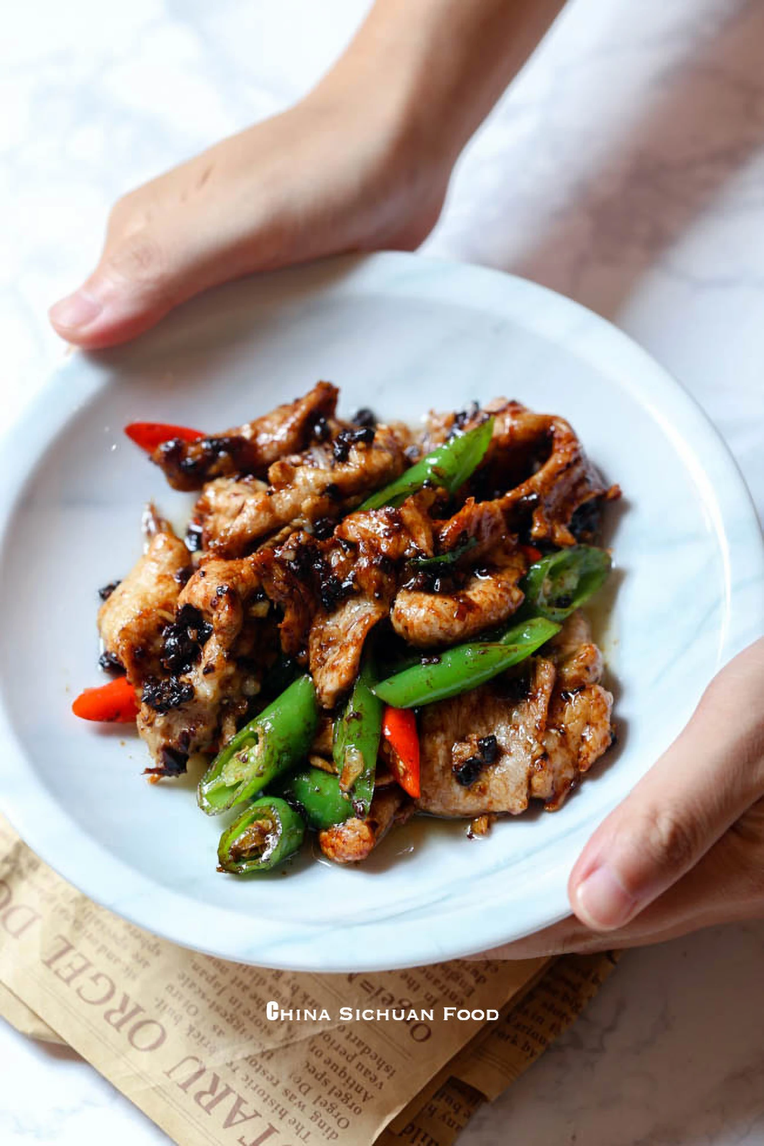 Pork Stir Fry with Black Bean Sauce|chinasichuanfood.com