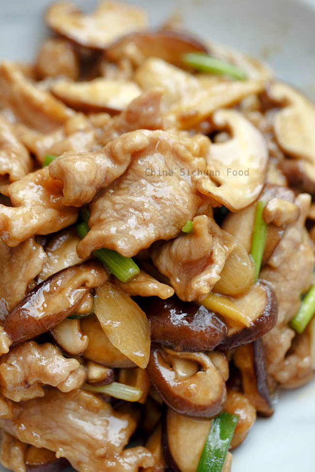 Pork and Mushroom Stir Fry - China Sichuan Food