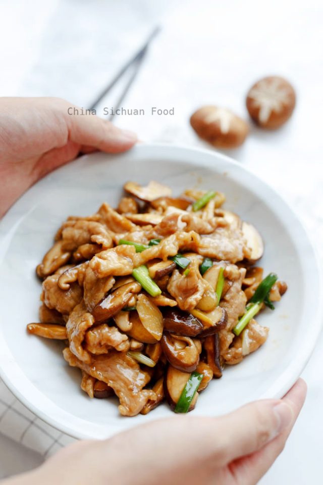 Pork And Mushroom Stir Fry China Sichuan Food 5970
