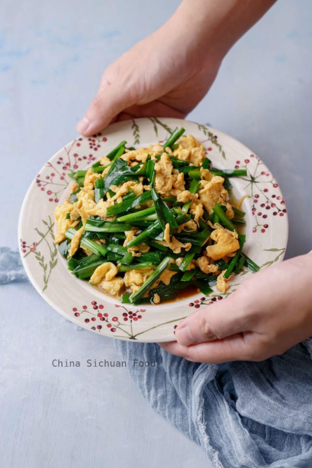 Chinese Chive and Egg Stir Fry - China Sichuan Food