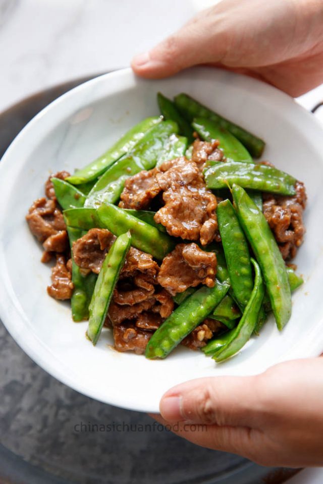 Beef with Snow Pea Stir Fry - China Sichuan Food