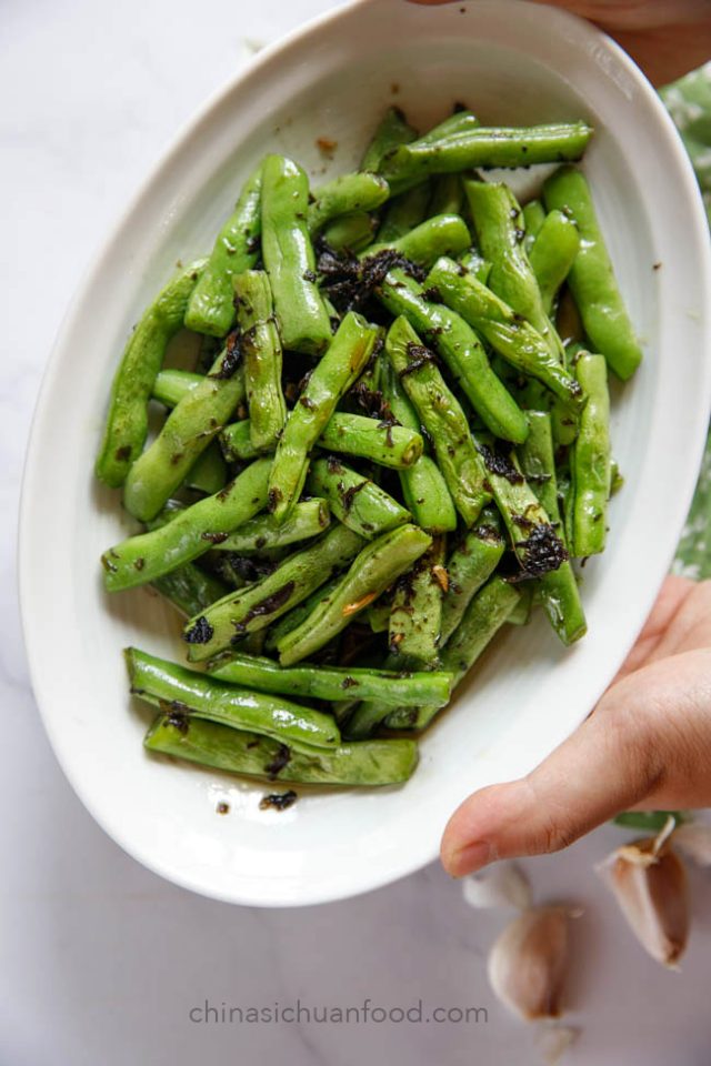 Green Beans with Chinese Olive Vegetable - China Sichuan Food