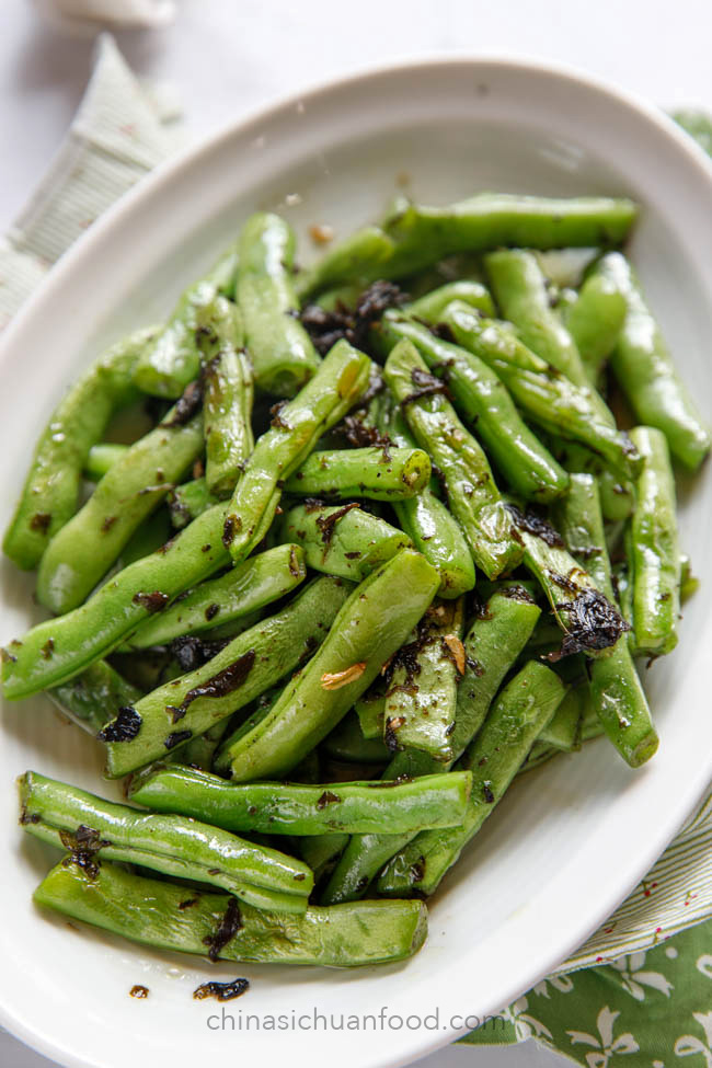 Green Beans with Chinese Olive Vegetable - China Sichuan Food