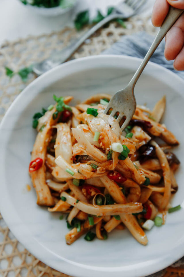 King Oyster mushroom salad - China Sichuan Food