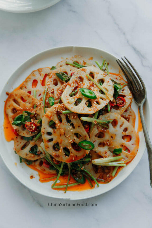 Hot And Sour Lotus Root Salad - China Sichuan Food