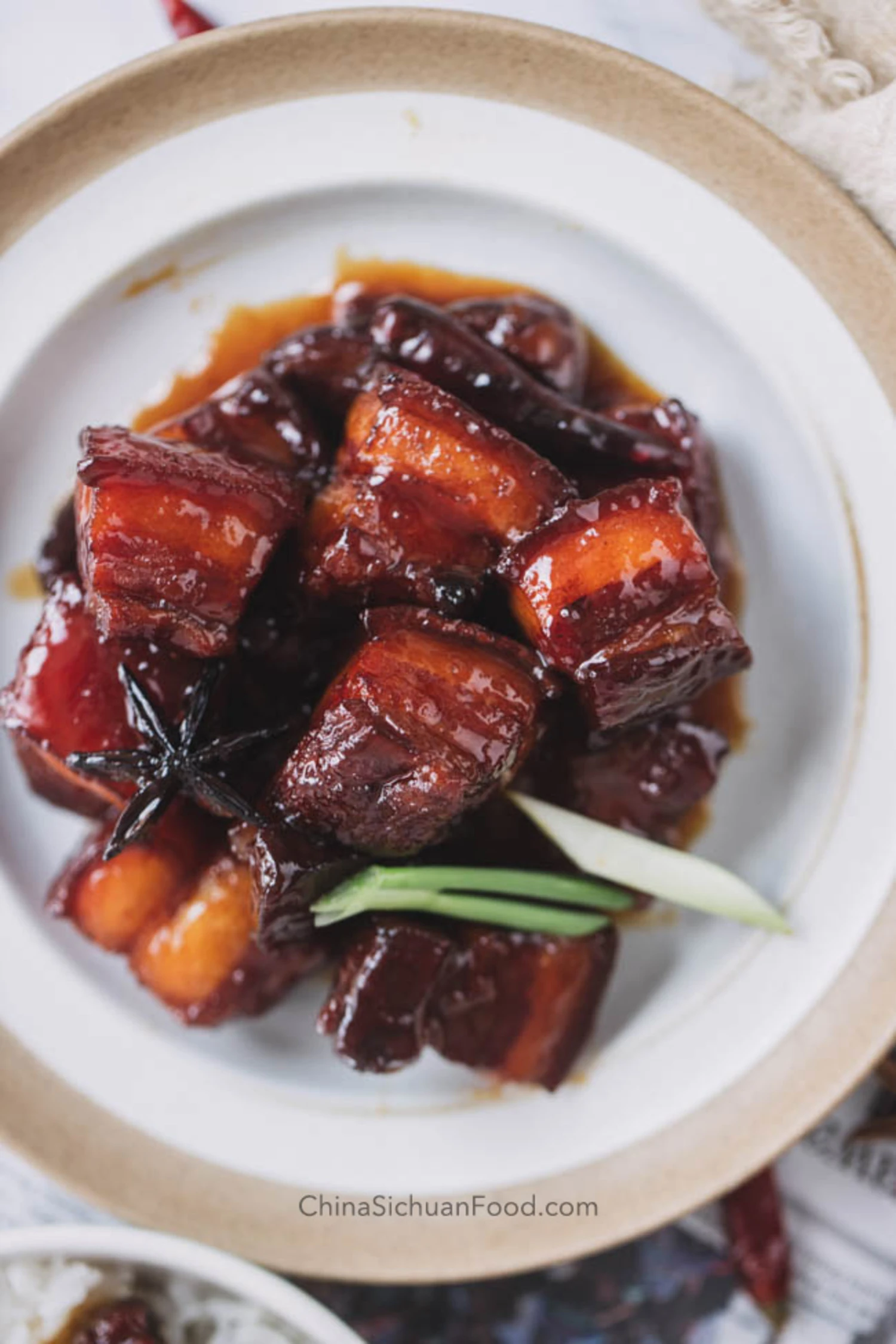 Chairman's Red Braised Pork Belly|chinasichuanfood.com