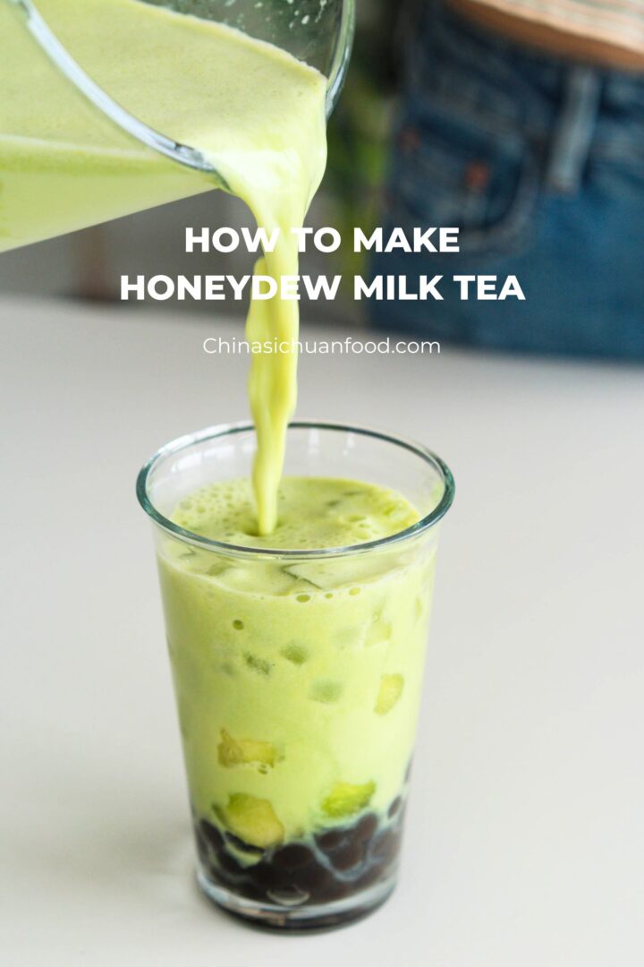 Honeydew Milk Tea- Honeydew Boba - China Sichuan Food