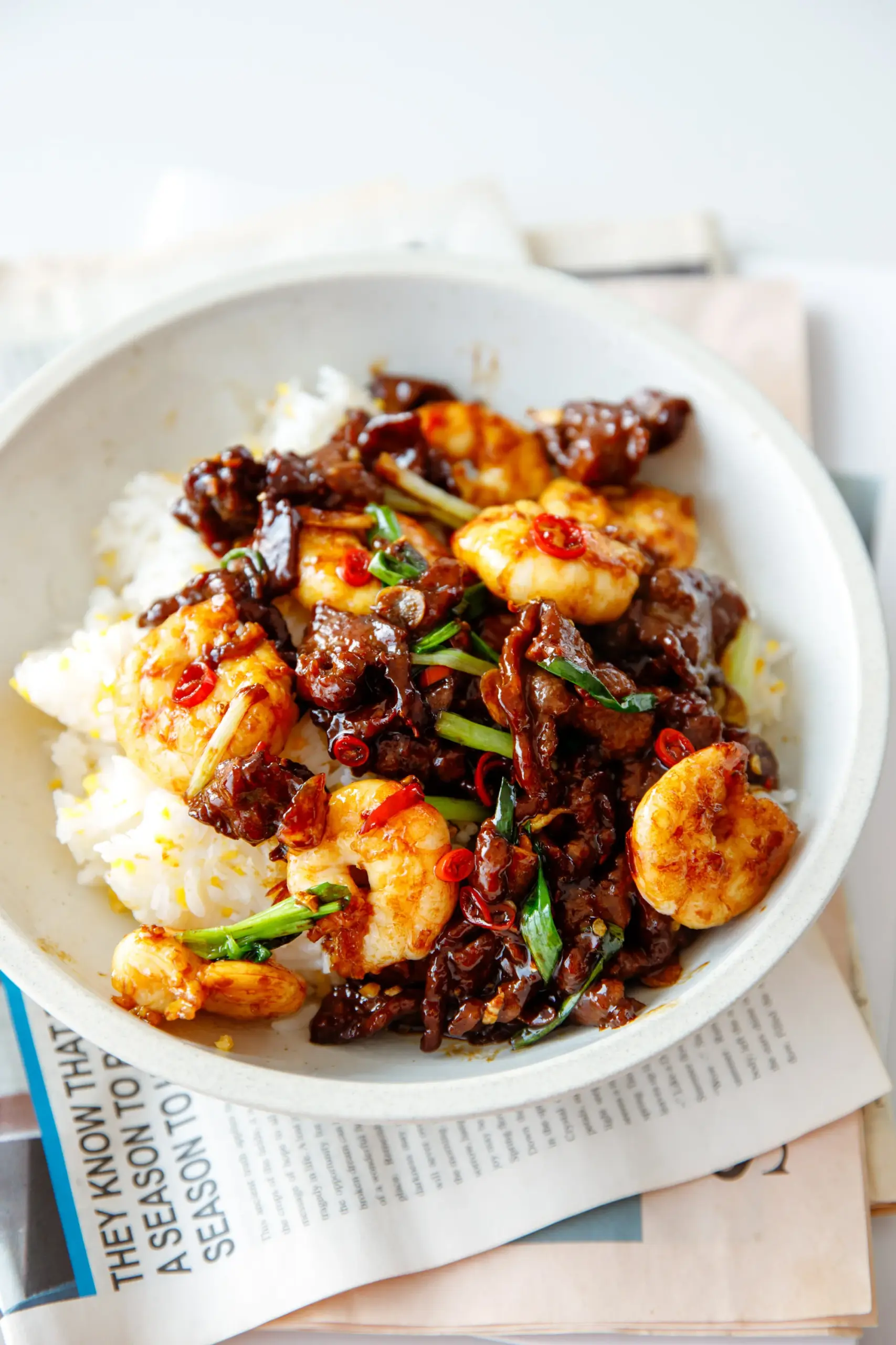 Shrimp and beef stir-fry | China Sichuan Food Network