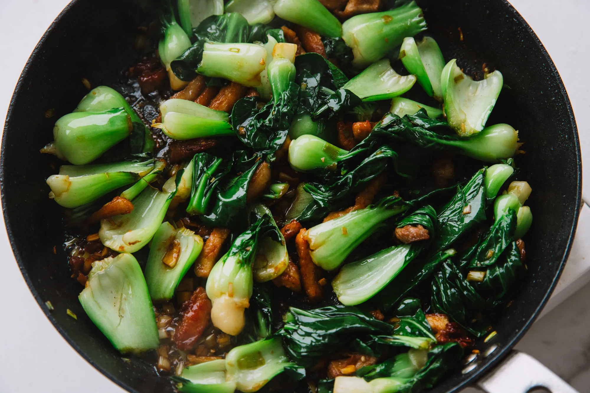 bok choy and pork belly stir fry | chinasichuanfood.com