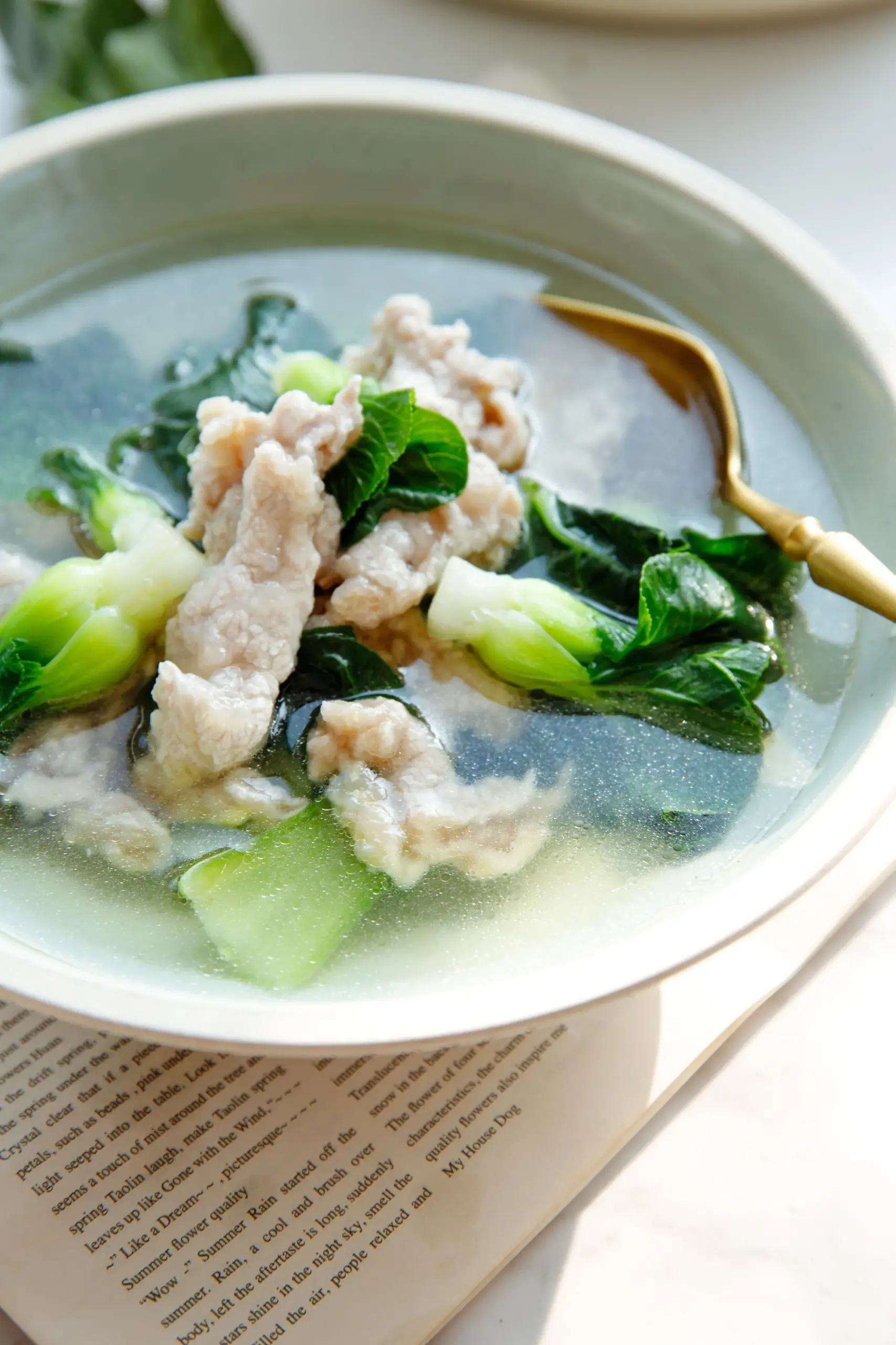 bok choy and pork soup | chinasichuanfood.com