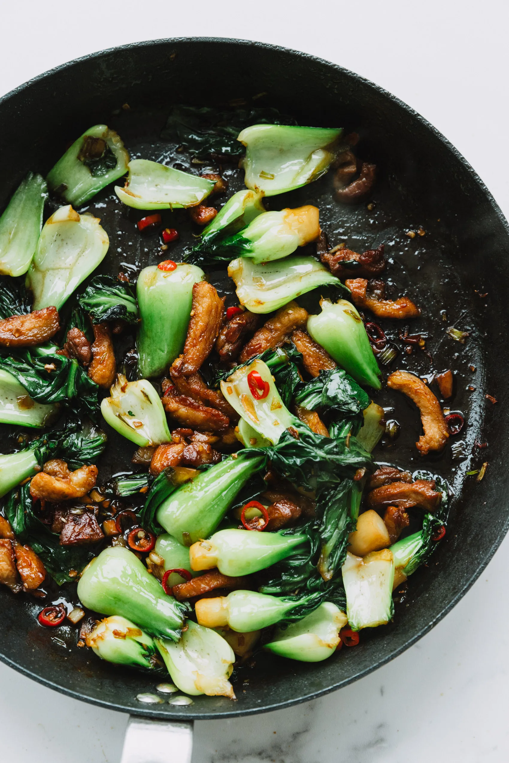 pork and bok choy stir fry | chinasichuanfood.com